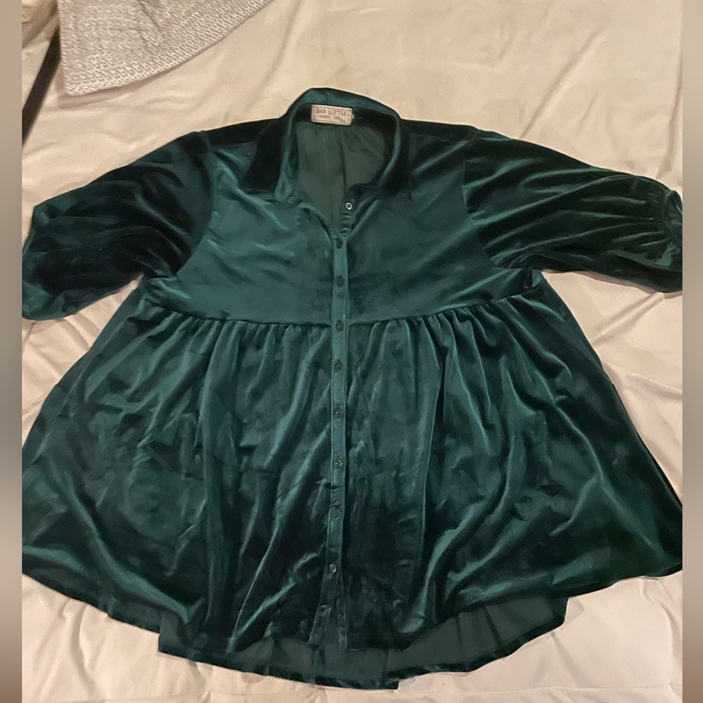 Velvet button up